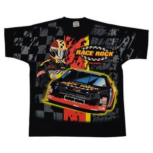 Vintage NASCAR All Over Print (AOP) T-Shirt [XL] 90s Race Rock Orlando